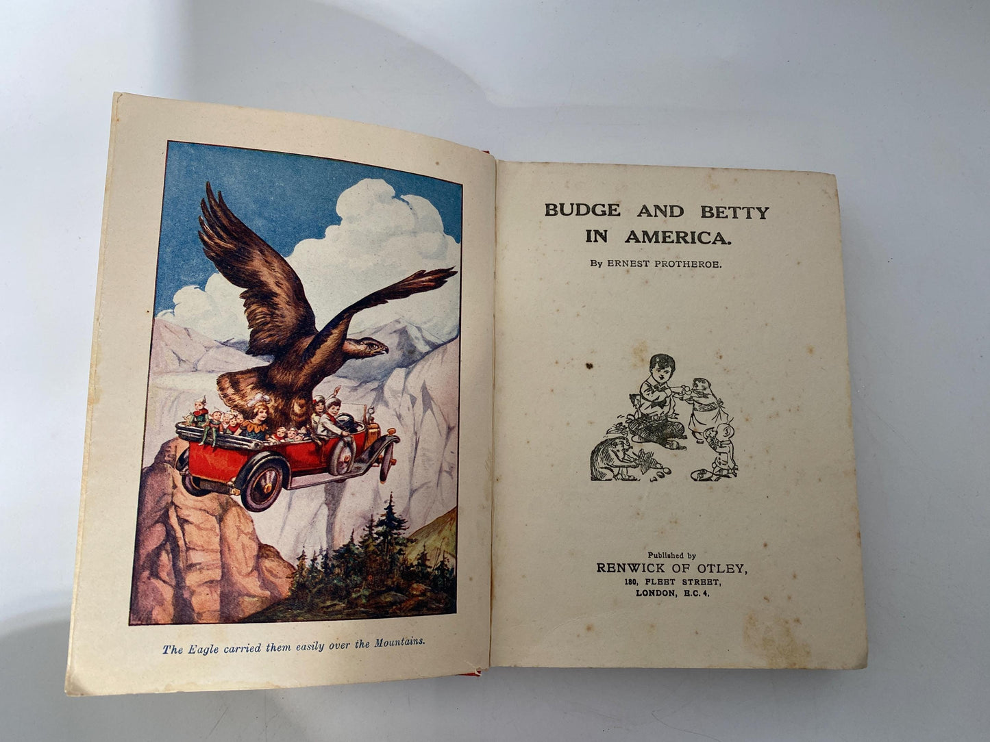 1930s Children's Book, Budge and Betty in America at Duckwells