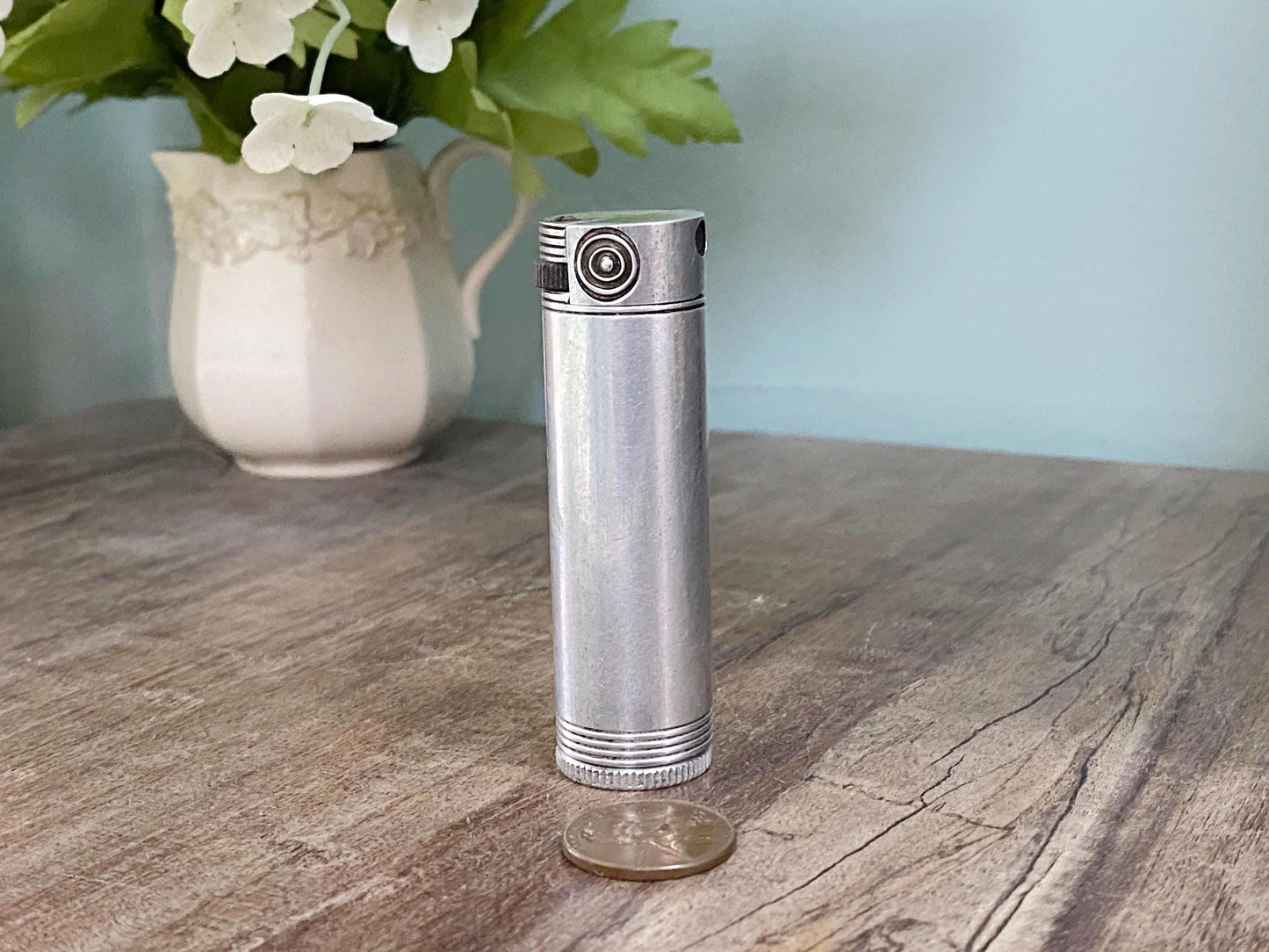 Vintage Aluminum Block Lighter - Mid Century Automet Style at Duckwells