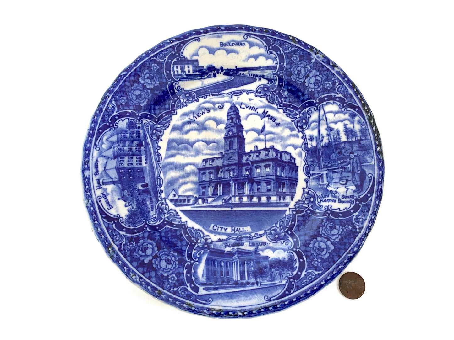 Antique Lynn Massachusetts Souvenir Plate at Duckwells
