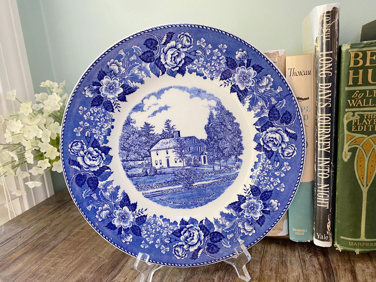 Vintage Haverhill Plate, Whittier Birthplace Massachusetts at Duckwells