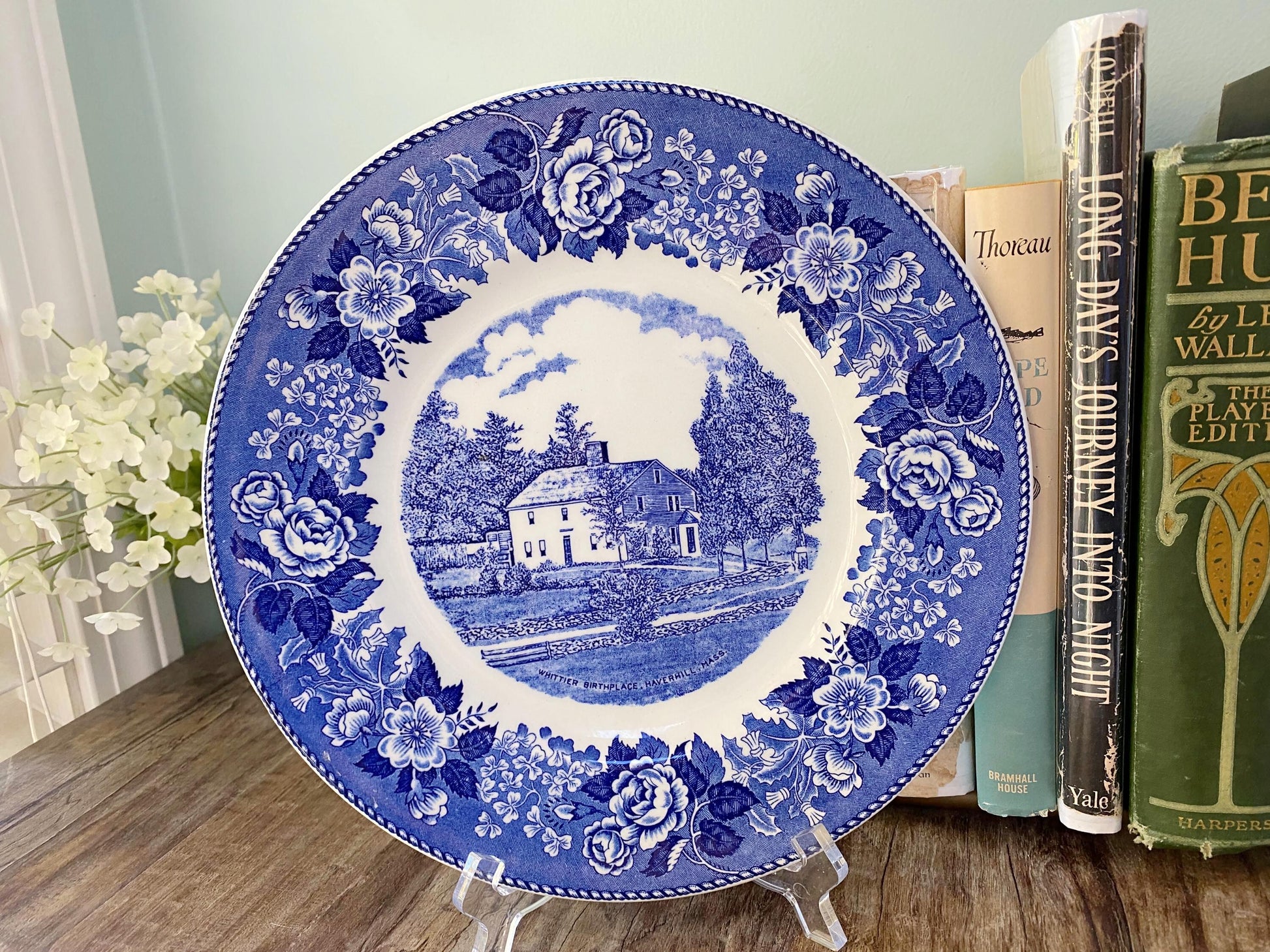 Vintage Haverhill Plate, Whittier Birthplace Massachusetts at Duckwells