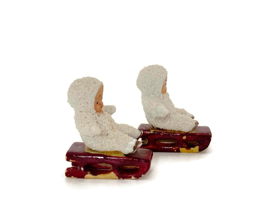 Antique German Bisque Porcelain Snow Baby Figurines at Duckwells