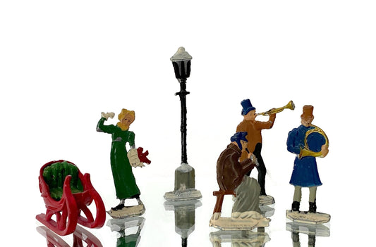 Antique German Miniature Figurines, Heinrichsen Hand Painted Collectibles at Duckwells