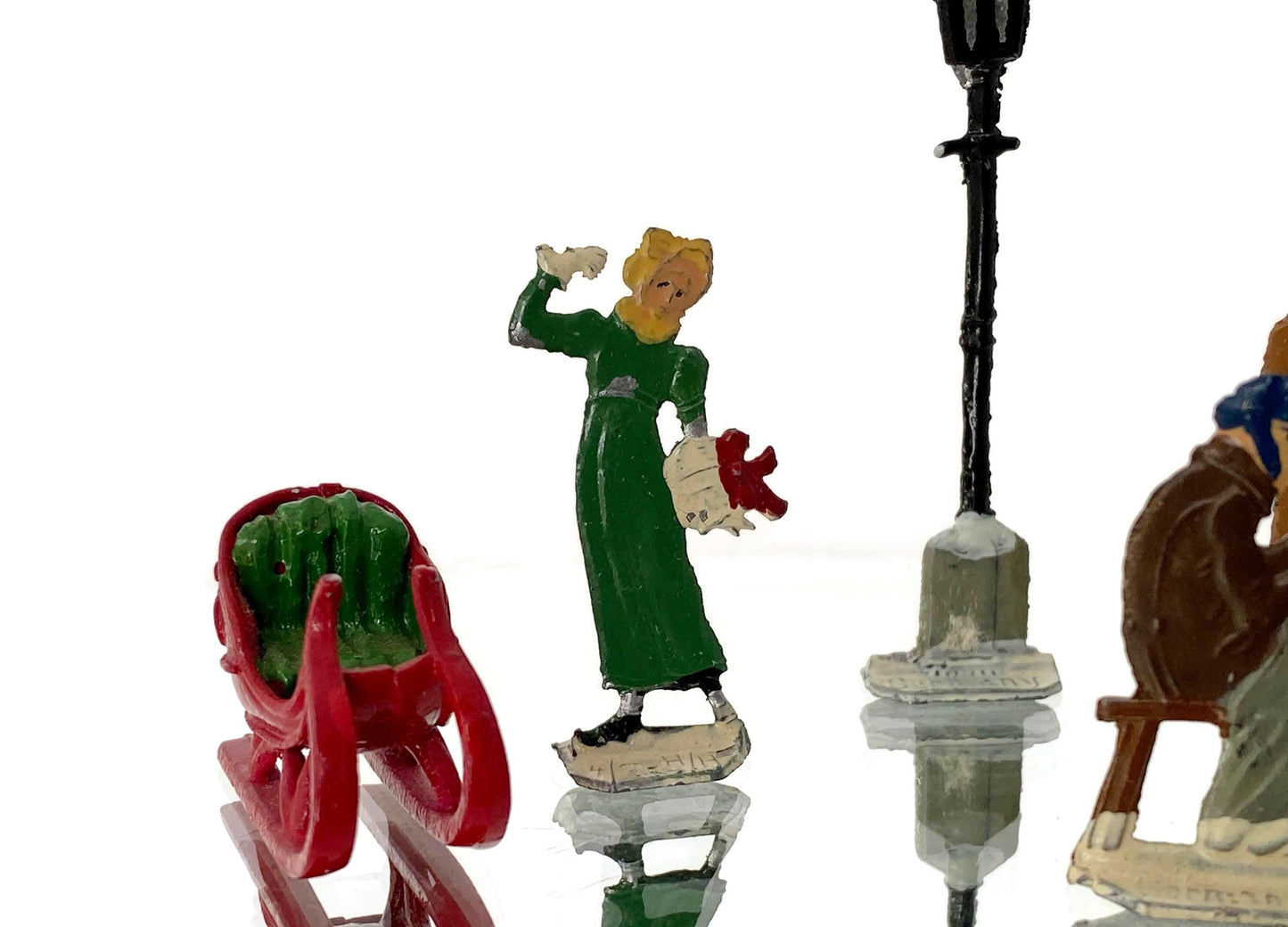 Antique German Miniature Figurines, Heinrichsen Hand Painted Collectibles at Duckwells