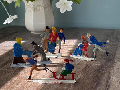 Antique Heinrichsen Skater Miniature Figurines at Duckwells