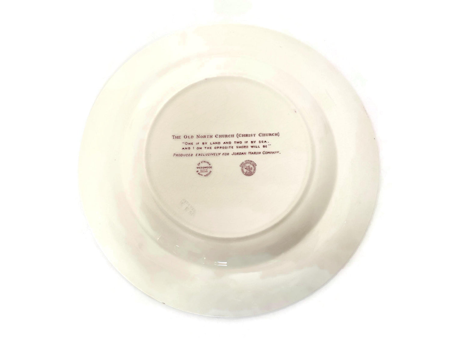 Vintage Old North Church, Boston Wedgwood Souvenir Plate at Duckwells