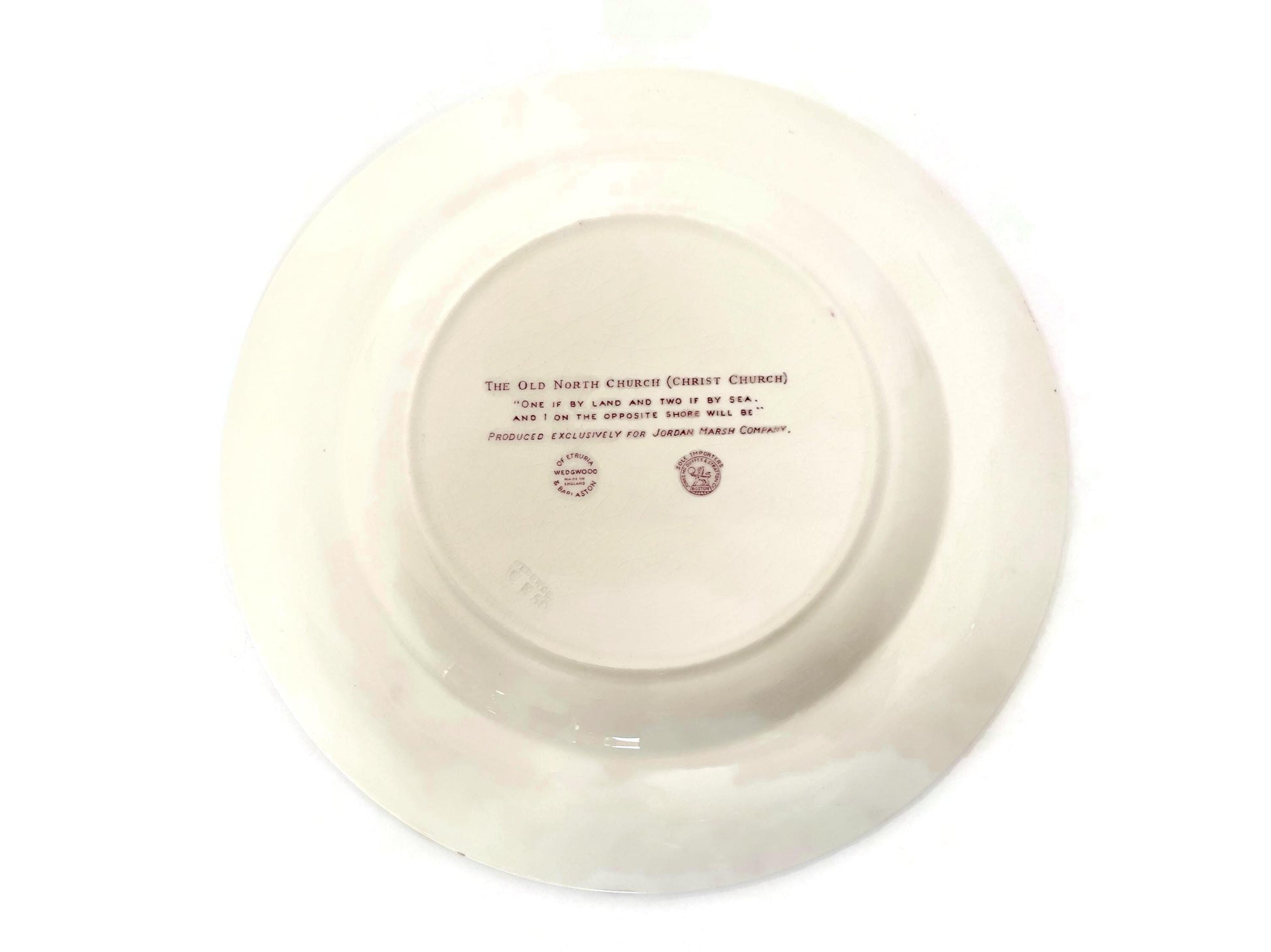 Vintage Old North Church, Boston Wedgwood Souvenir Plate at Duckwells