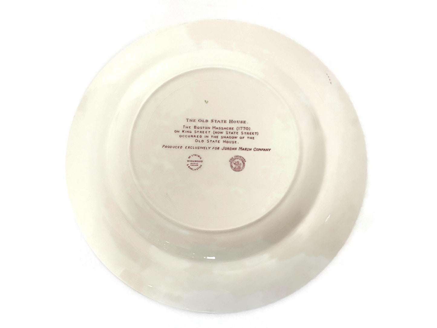 Vintage Old State House, Boston Wedgwood Souvenir Plate at Duckwells