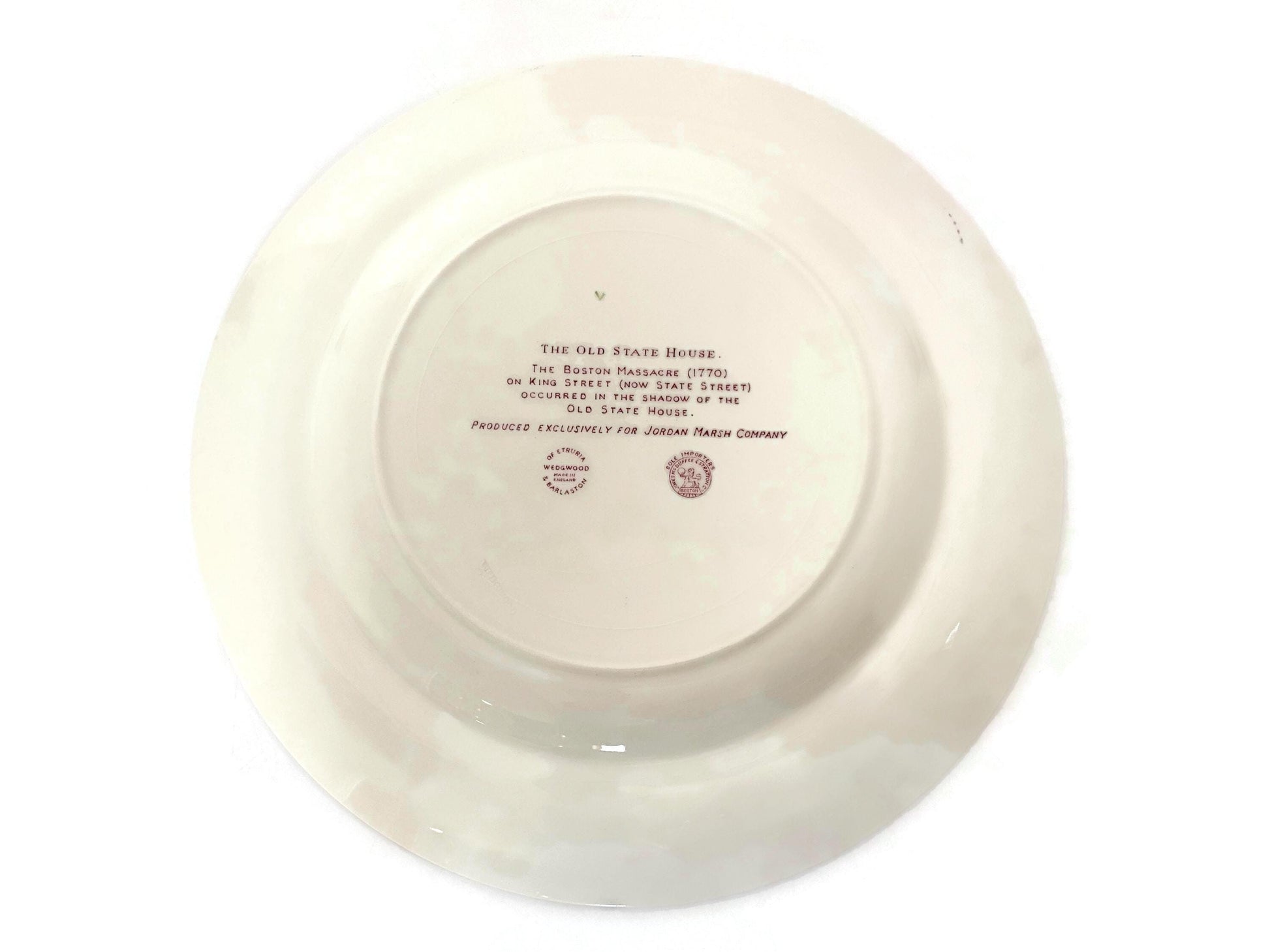 Vintage Old State House, Boston Wedgwood Souvenir Plate at Duckwells