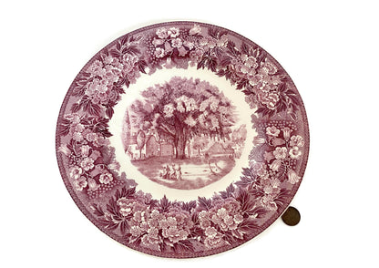 Vintage The Washington Elm Wedgwood Souvenir Plate, Cambridge Massachusetts at Duckwells