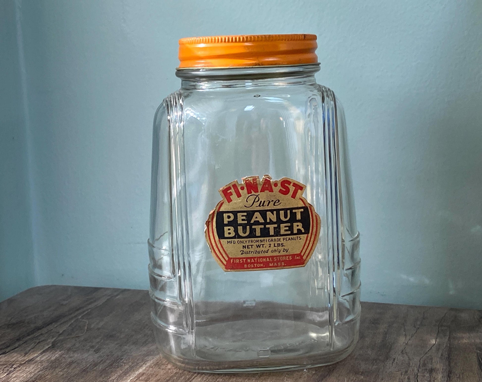 Vintage Glass Peanut Butter Jar at Duckwells