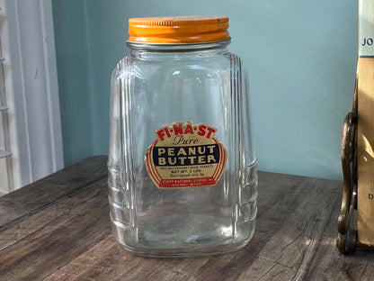 Vintage Glass Peanut Butter Jar at Duckwells