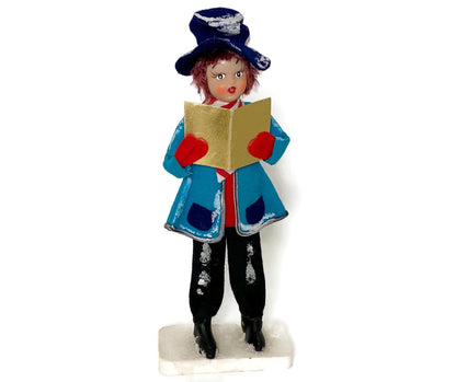 Midcentury Caroler with Felt on Stand, Made In Japan at Duckwells