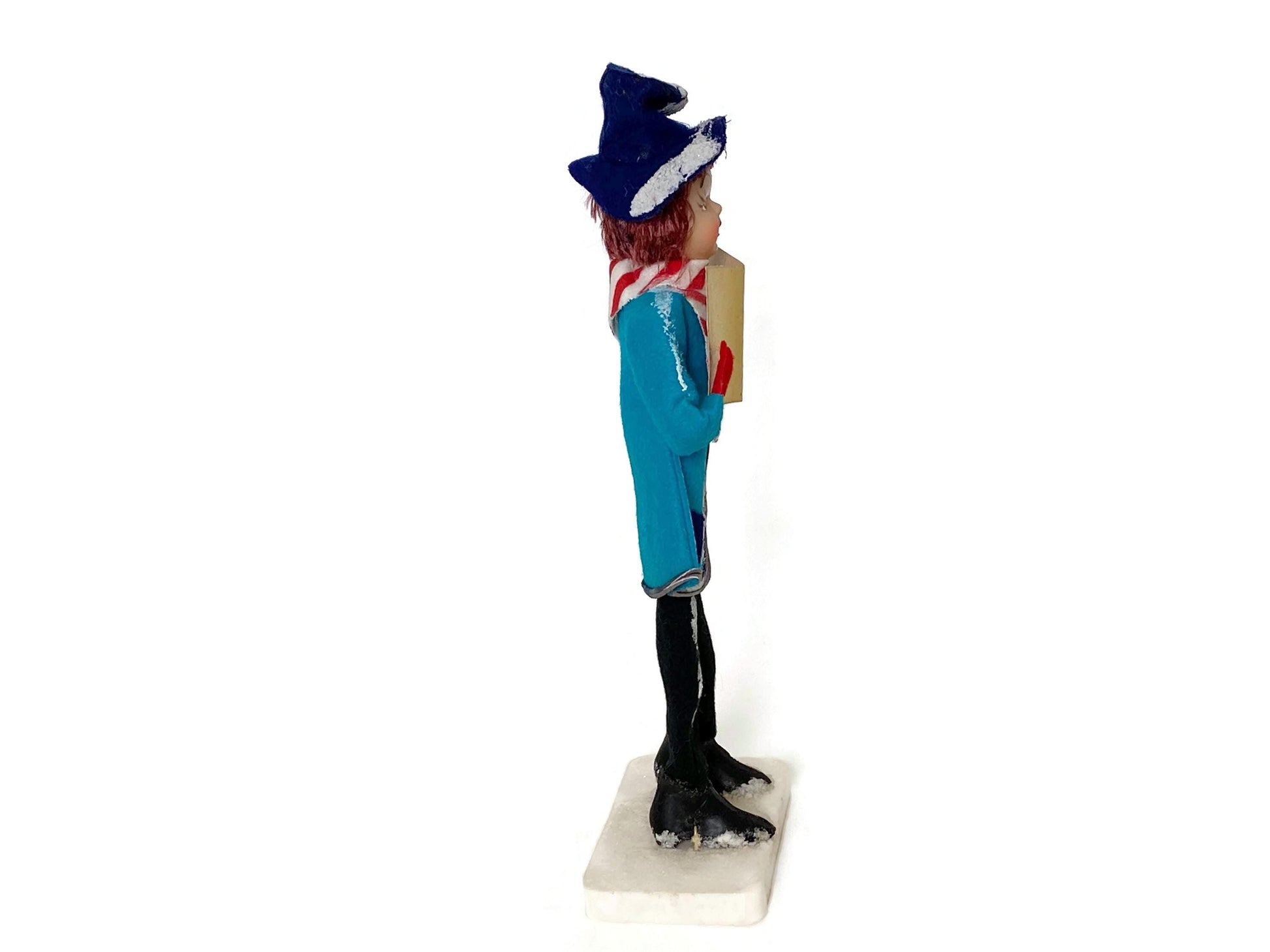 Midcentury Caroler with Felt on Stand, Made In Japan at Duckwells
