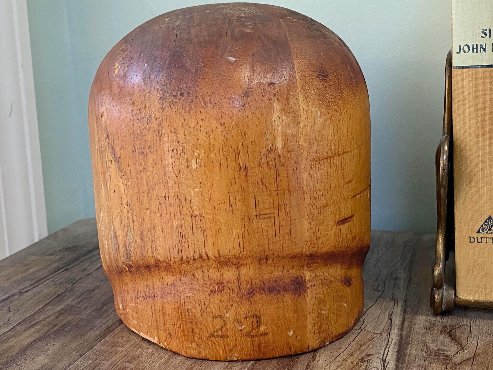 Antique Wood Hat Block at Duckwells