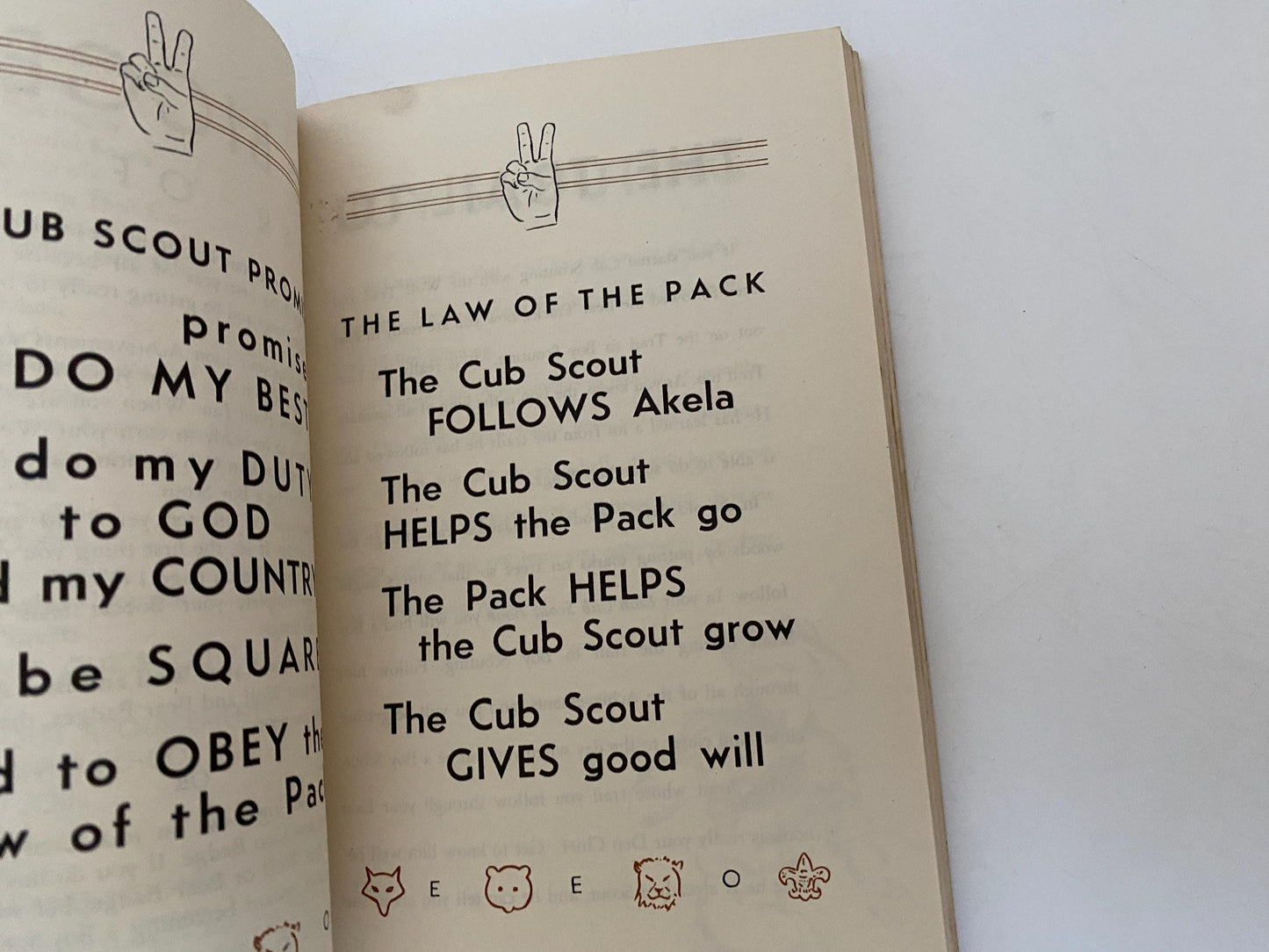 Vintage 1948 Lion Cub Scouts Handbook at Duckwells