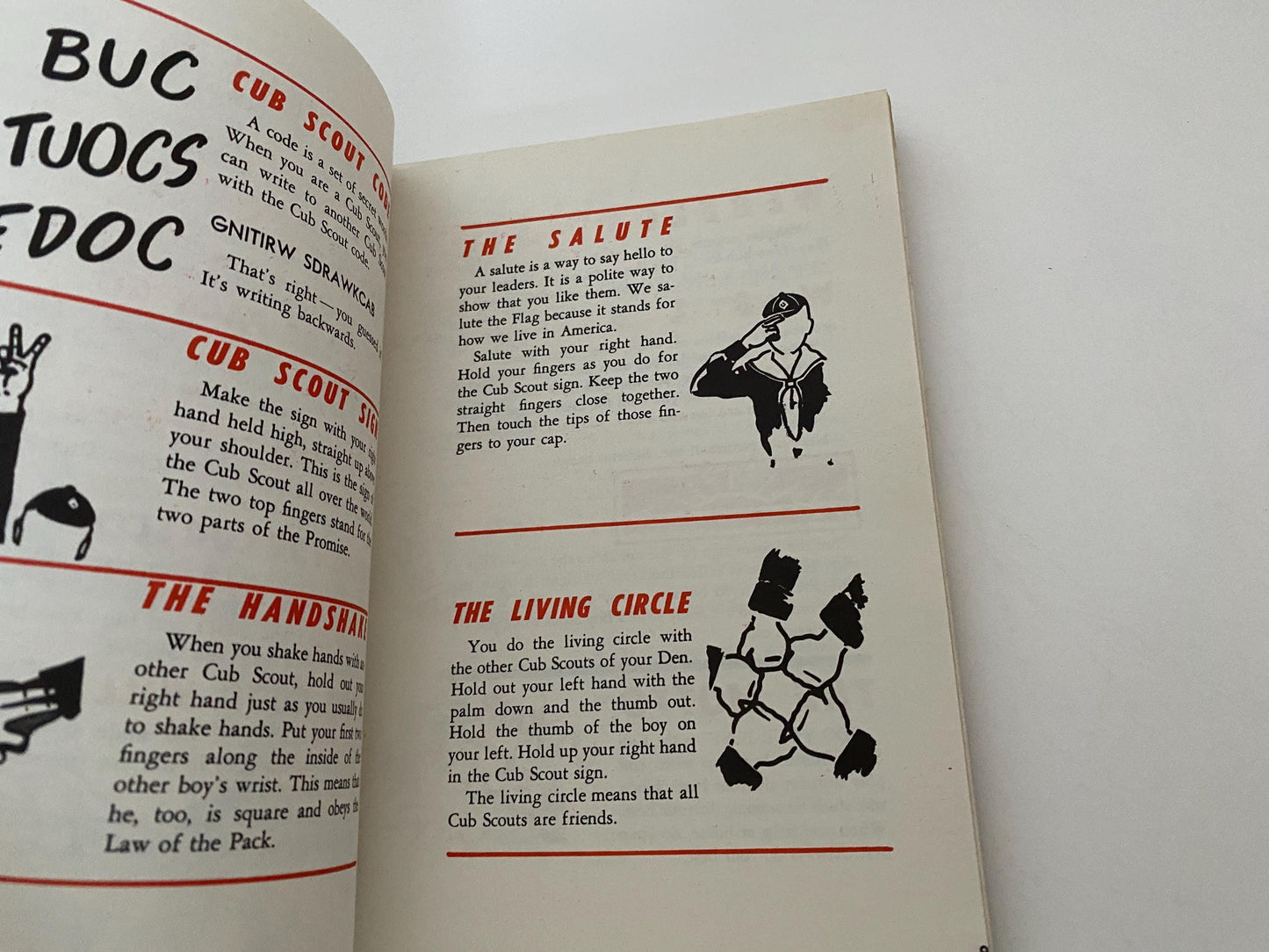 Vintage 1954 Wolf Cub Scout Book at Duckwells