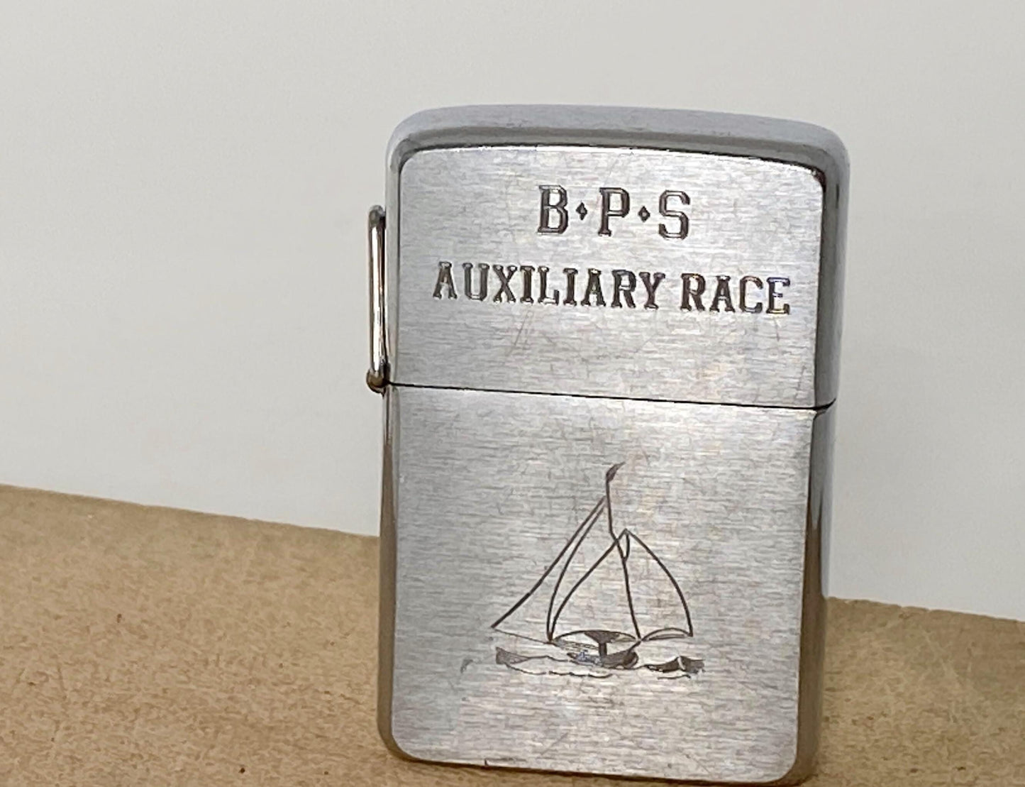 Midcentury 1957 Zippo Lighter Sailboat Race Souvenir at Duckwells