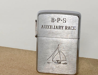 Midcentury 1957 Zippo Lighter Sailboat Race Souvenir at Duckwells