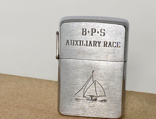 Midcentury 1957 Zippo Lighter Sailboat Race Souvenir at Duckwells
