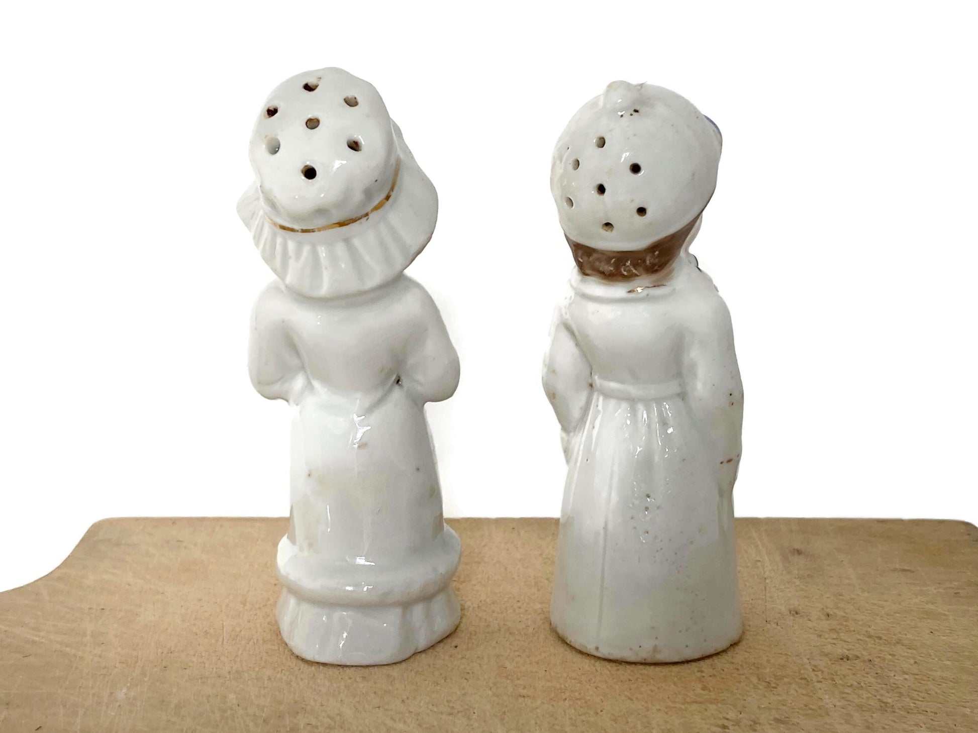 Antique Couple Salt and Pepper Shakers at Duckwells