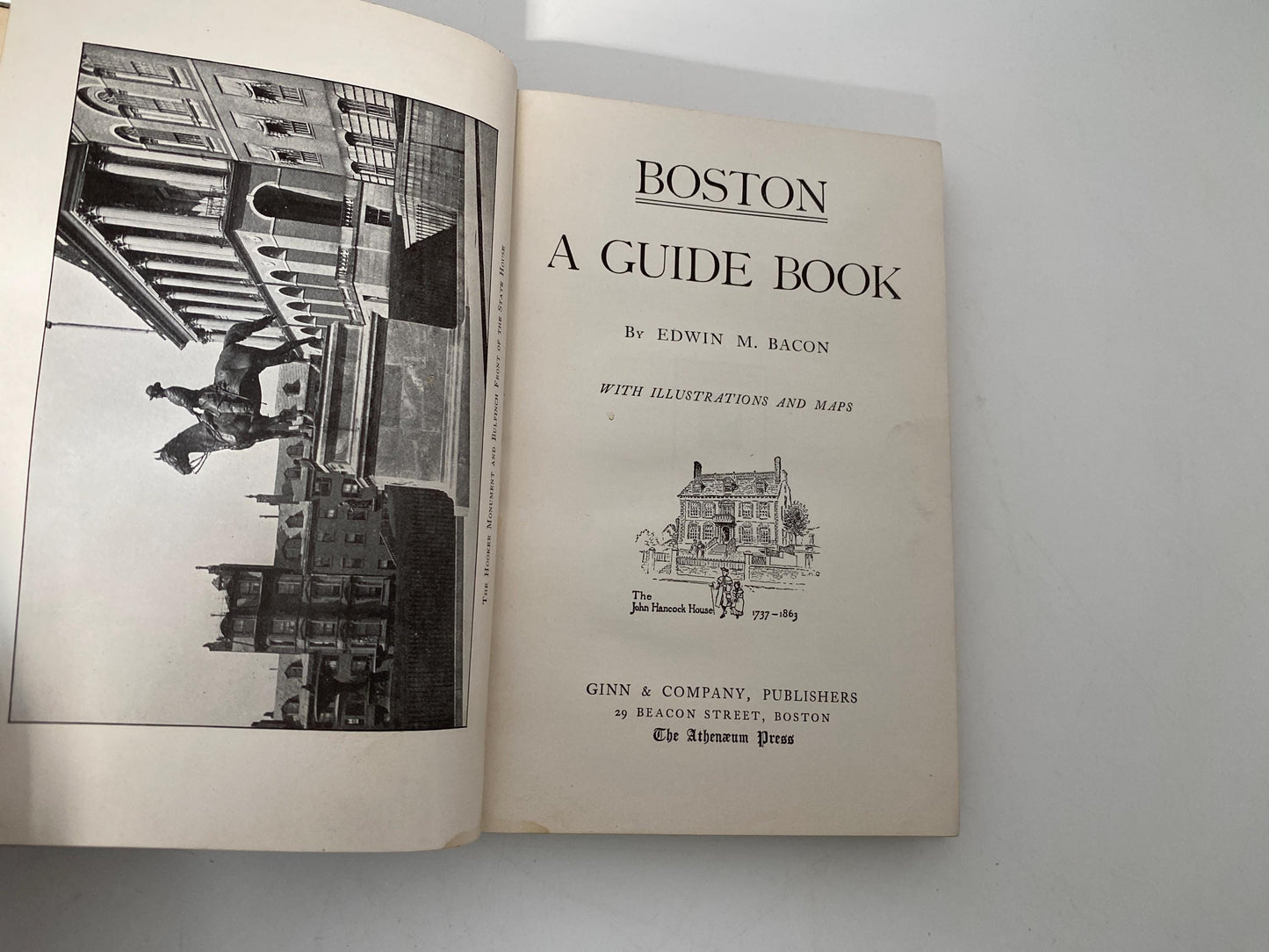 Antique Book, Boston A Guide Book, by Edwin M. Bacon; NEA 1910 at Duckwells