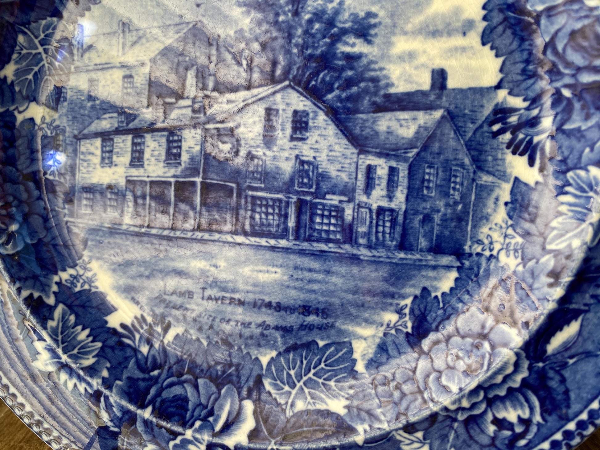 Antique Wedgwood Boston Lamb Tavern Plate at Duckwells