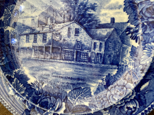 Antique Wedgwood Boston Lamb Tavern Plate at Duckwells