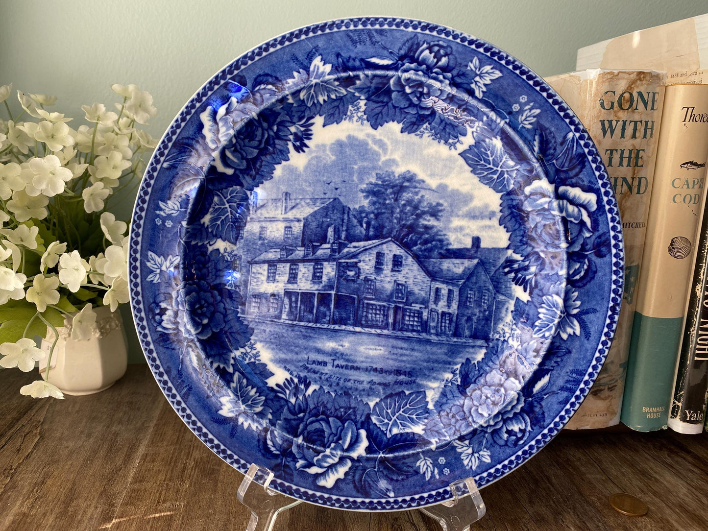 Antique Wedgwood Boston Lamb Tavern Plate at Duckwells