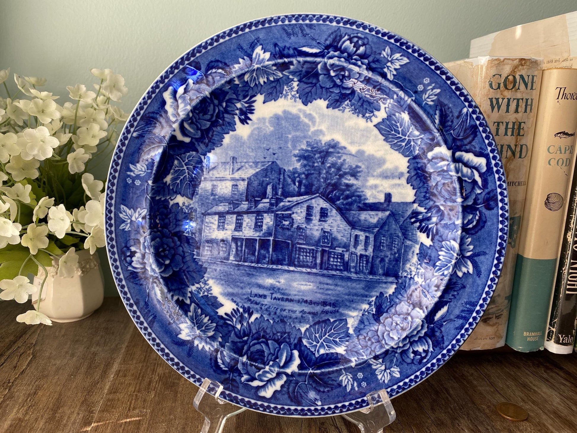 Antique Wedgwood Boston Lamb Tavern Plate at Duckwells