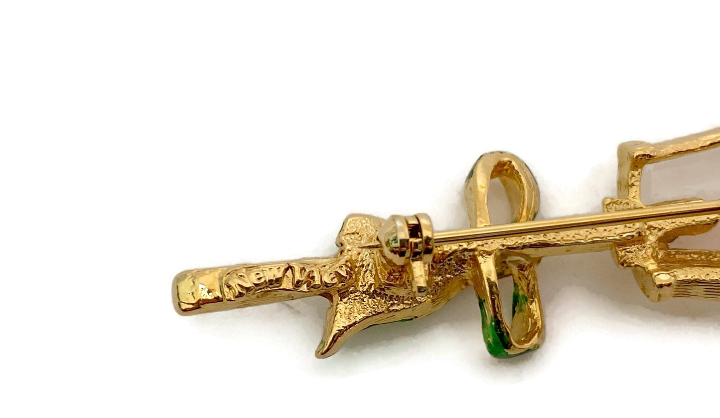 Vintage Christmas Pin Brooch - New View Holiday Lantern at Duckwells