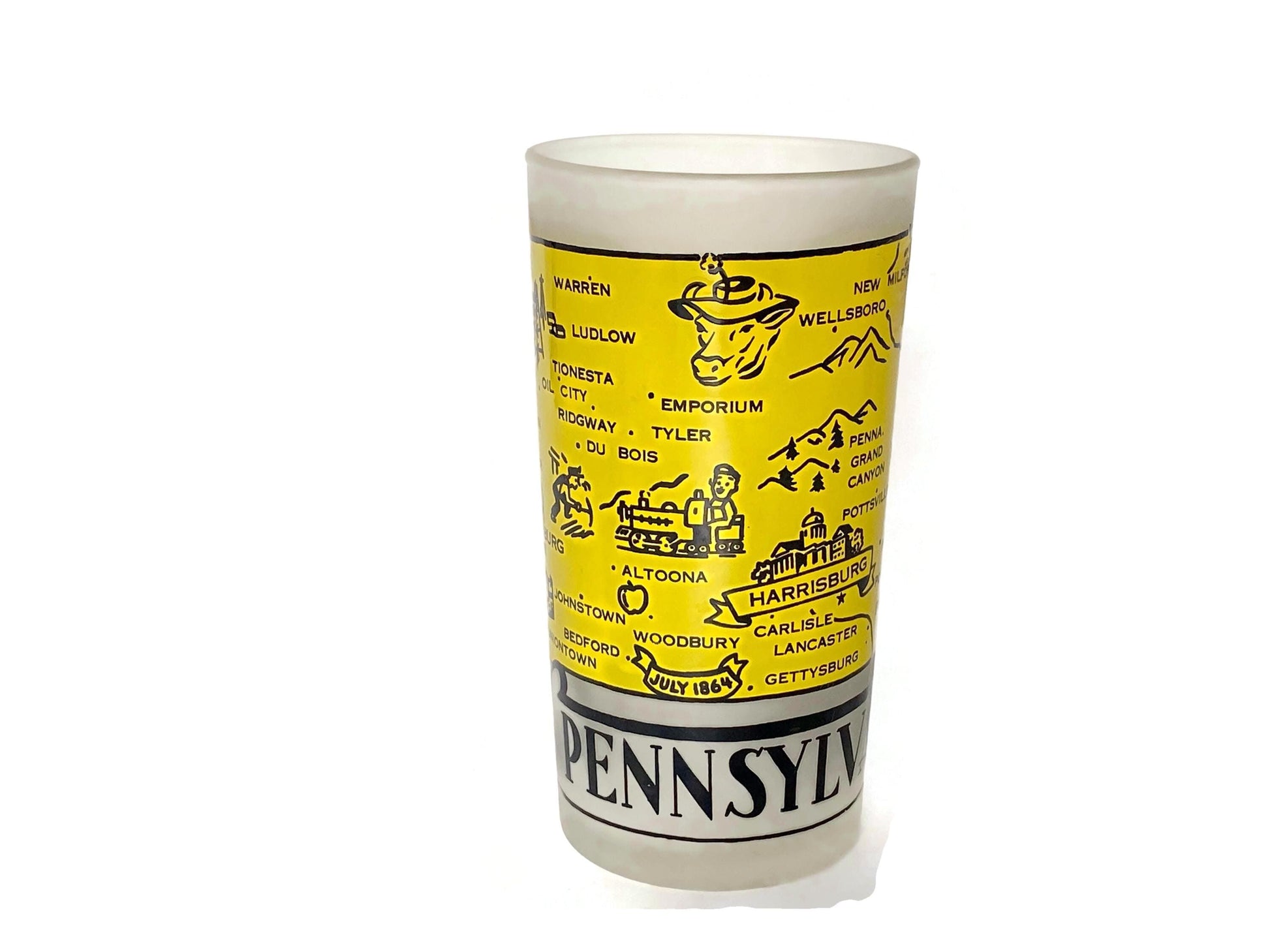 Midcentury Pennsylvania Souvenir Glass by Gay Fad at Duckwells