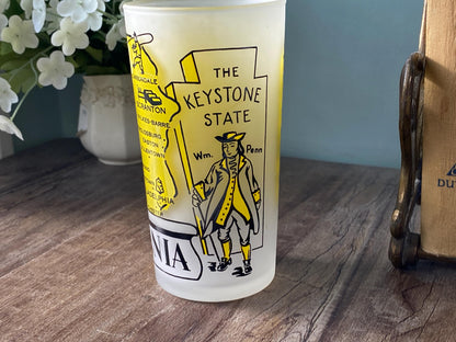 Midcentury Pennsylvania Souvenir Glass by Gay Fad at Duckwells
