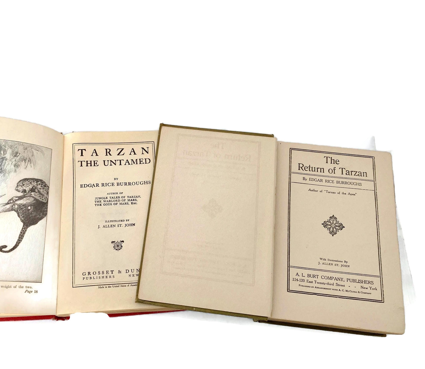 Antique Tarzan Hardcover Books at Duckwells