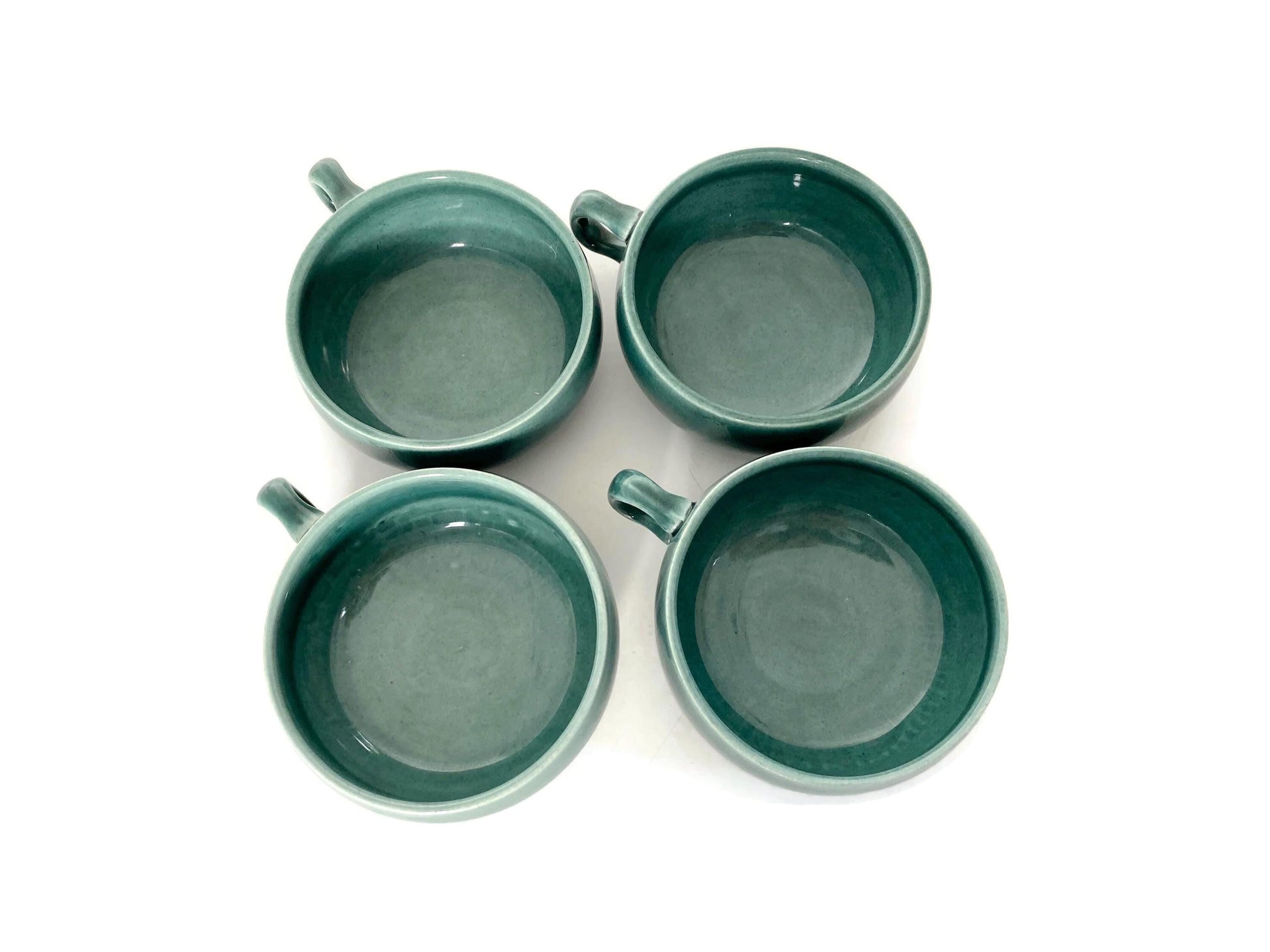 Mid Century Modern Russel Wright Cups in Seafoam at Duckwells
