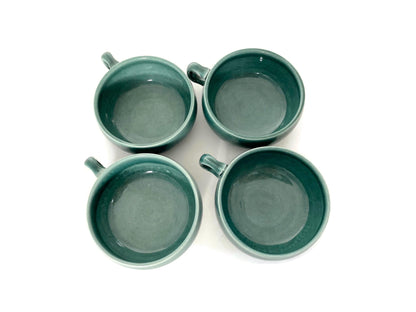 Mid Century Modern Russel Wright Cups in Seafoam at Duckwells