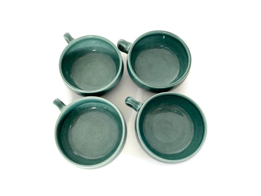 Mid Century Modern Russel Wright Cups in Seafoam at Duckwells