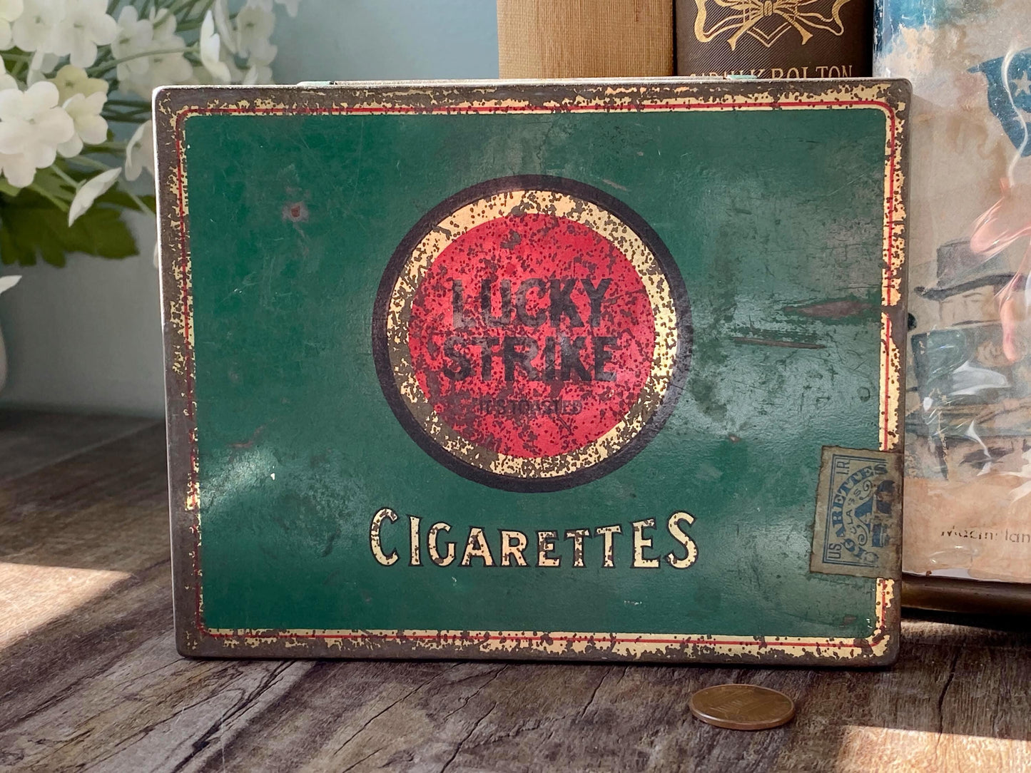 Antique Lucky Strike Tobacco Cigarette Tin at Duckwells