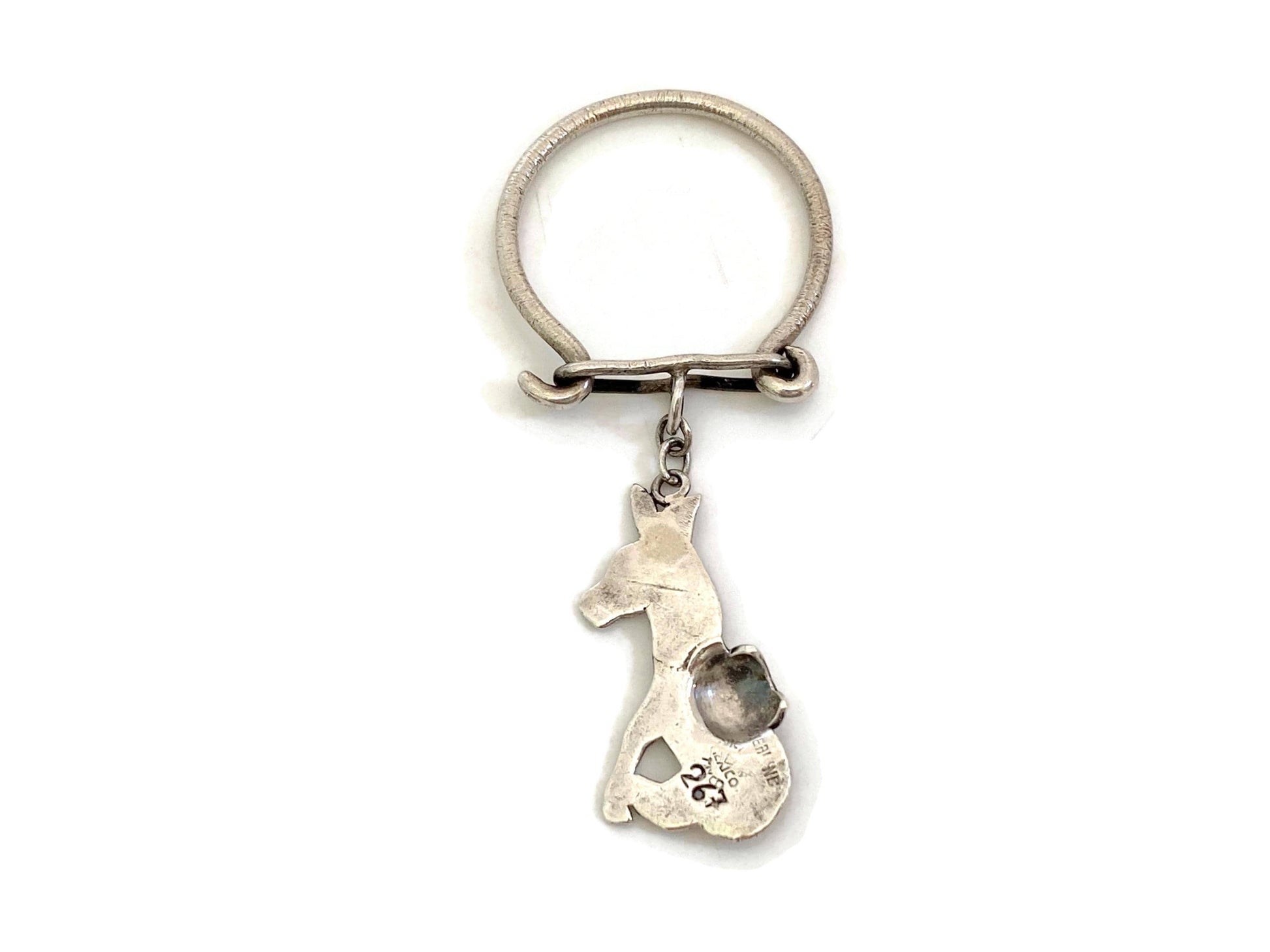 Midcentury Sterling Silver Taxco Key Ring at Duckwells