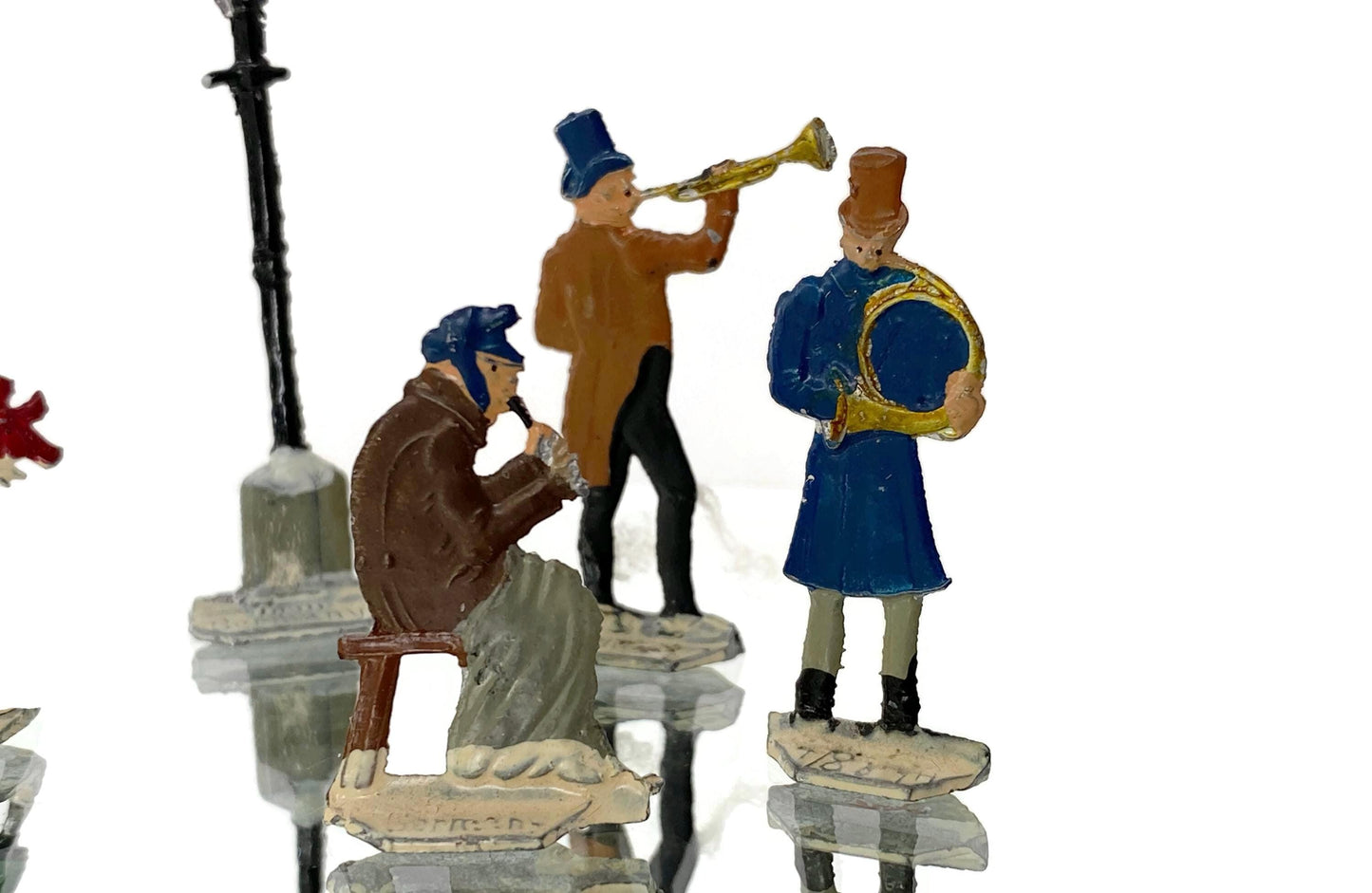 Antique German Miniature Figurines, Heinrichsen Hand Painted Collectibles at Duckwells