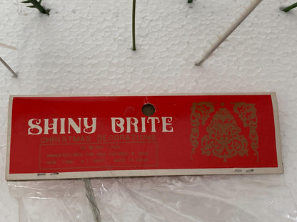 Vintage Christmas Floral Picks with Santas and Shiny Brite Angels at Duckwells