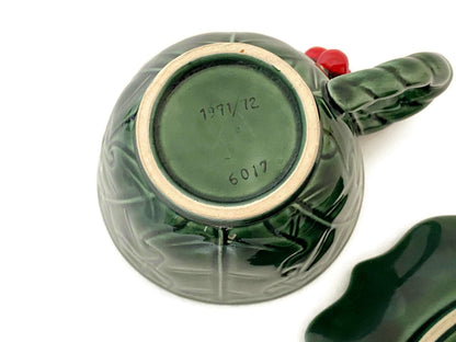 Midcentury Christmas Cup and Saucer Set by Lefton at Duckwells