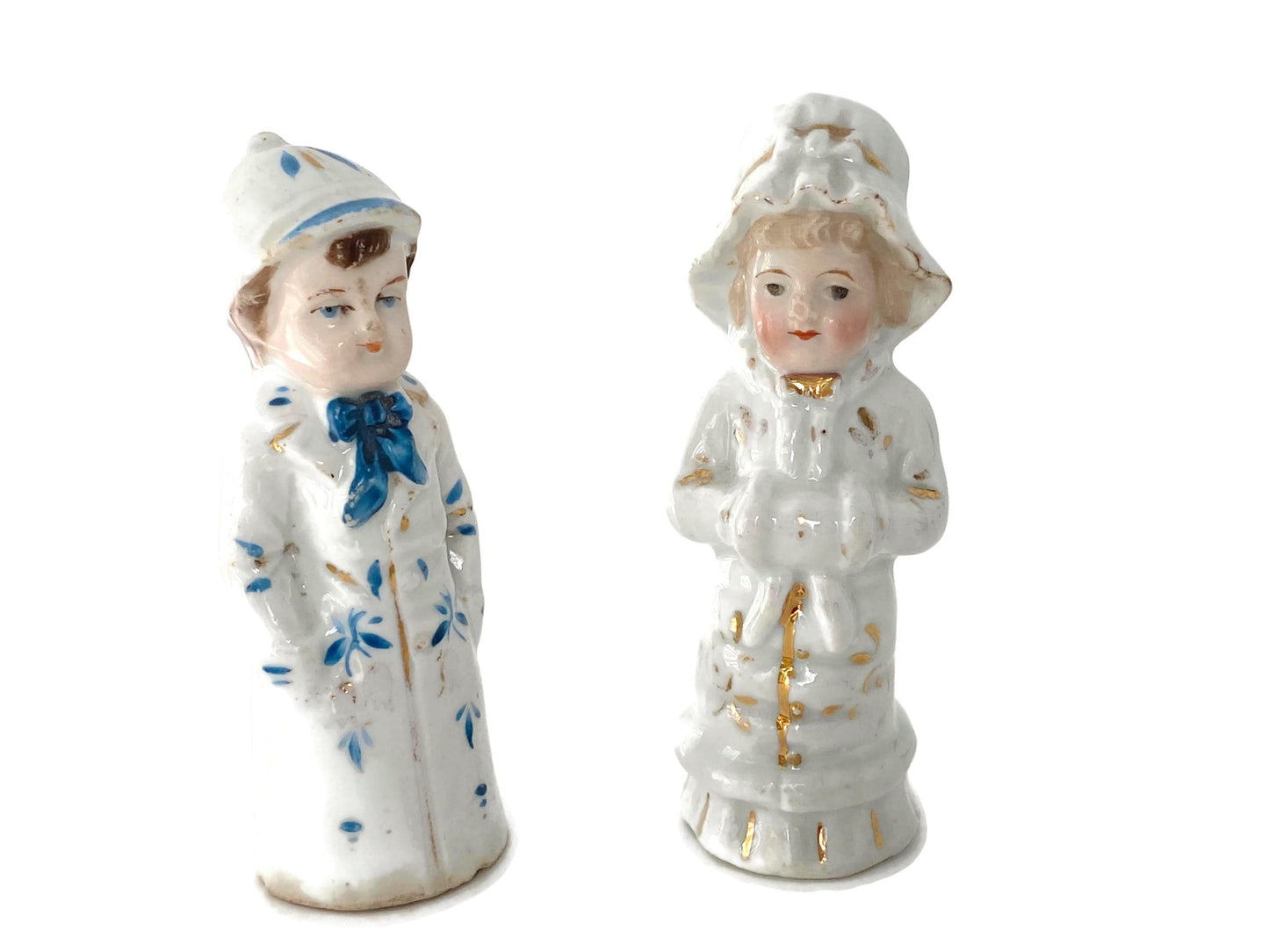 Antique Couple Salt and Pepper Shakers at Duckwells