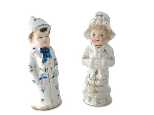 Antique Couple Salt and Pepper Shakers at Duckwells