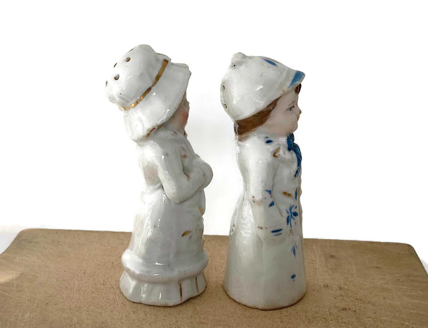 Antique Couple Salt and Pepper Shakers at Duckwells