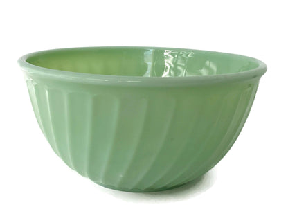 Vintage Fire King Jadeite Swirl 9" Mixing Bowl at Duckwells