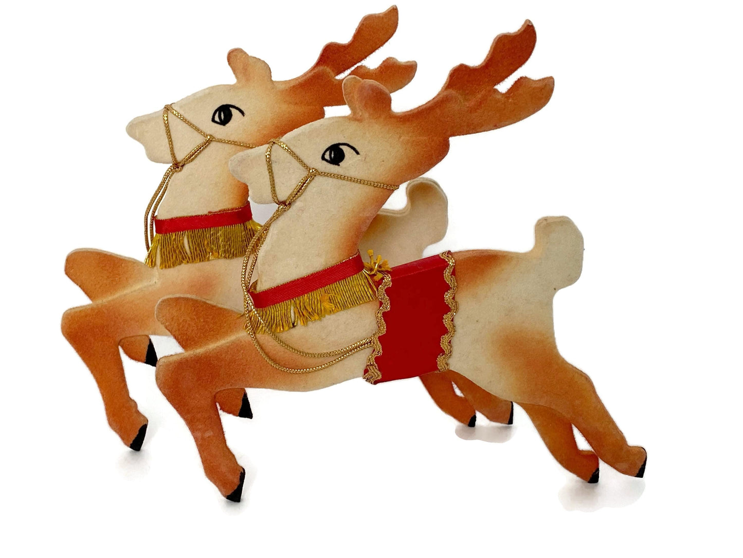 Vintage Christmas Display, Foldable Santa, Sleigh and Reindeer at Duckwells