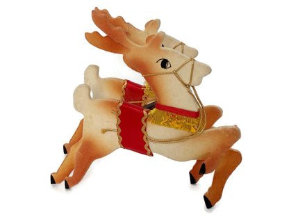 Vintage Christmas Display, Foldable Santa, Sleigh and Reindeer at Duckwells