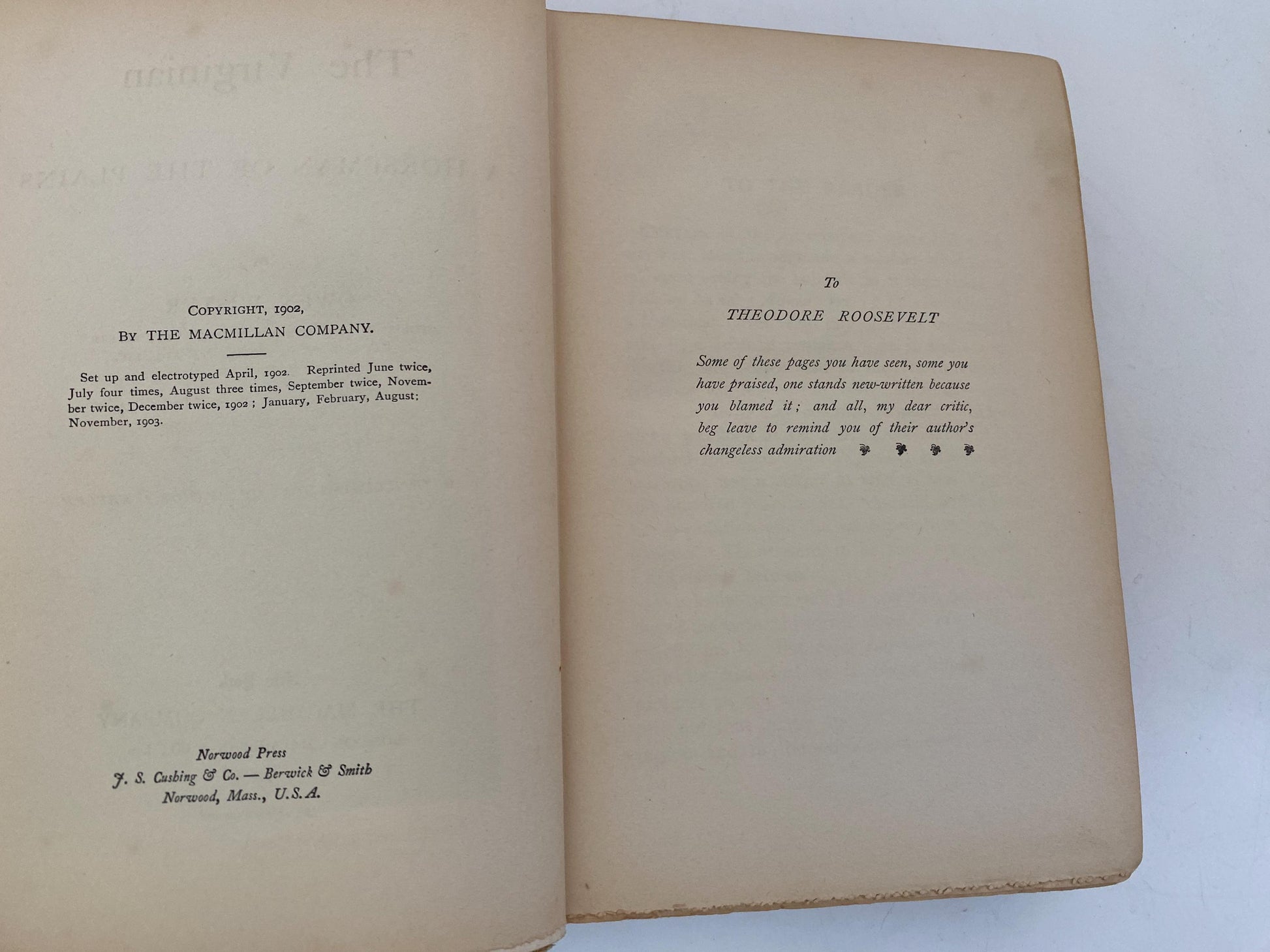 Antique Book The Virginian by Owen Wister at Duckwells