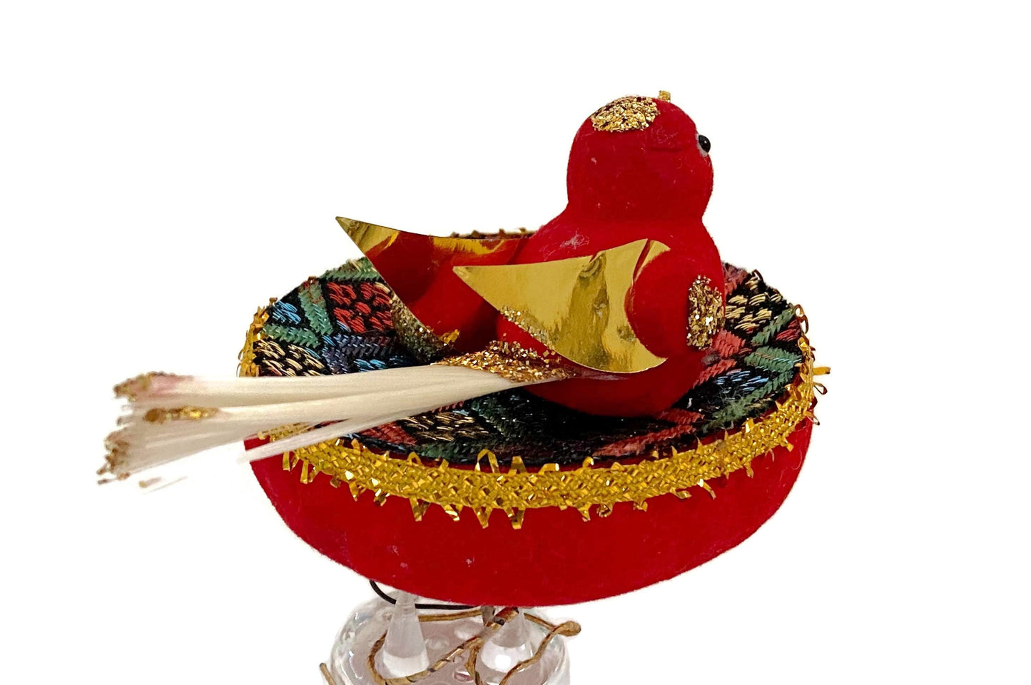 Vintage Bird on a Nest Christmas Ornament at Duckwells